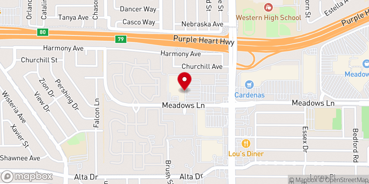 Map showing location of Southern Nevada Renewal Center