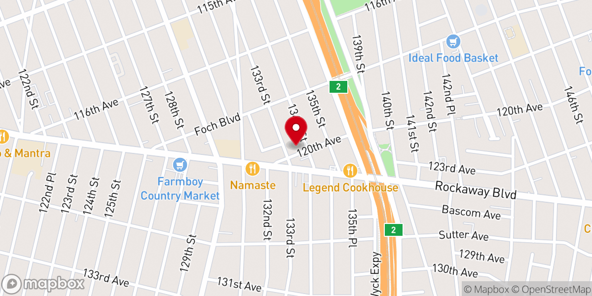 Map showing location of First Freedom Baptist Church