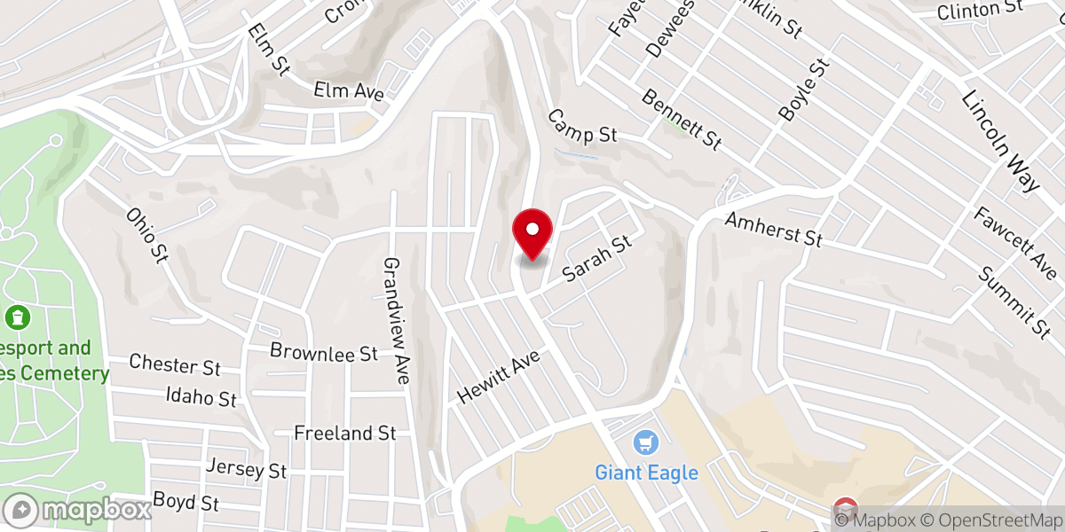 Map showing location of St. Sava Serbian Orthodox Church
