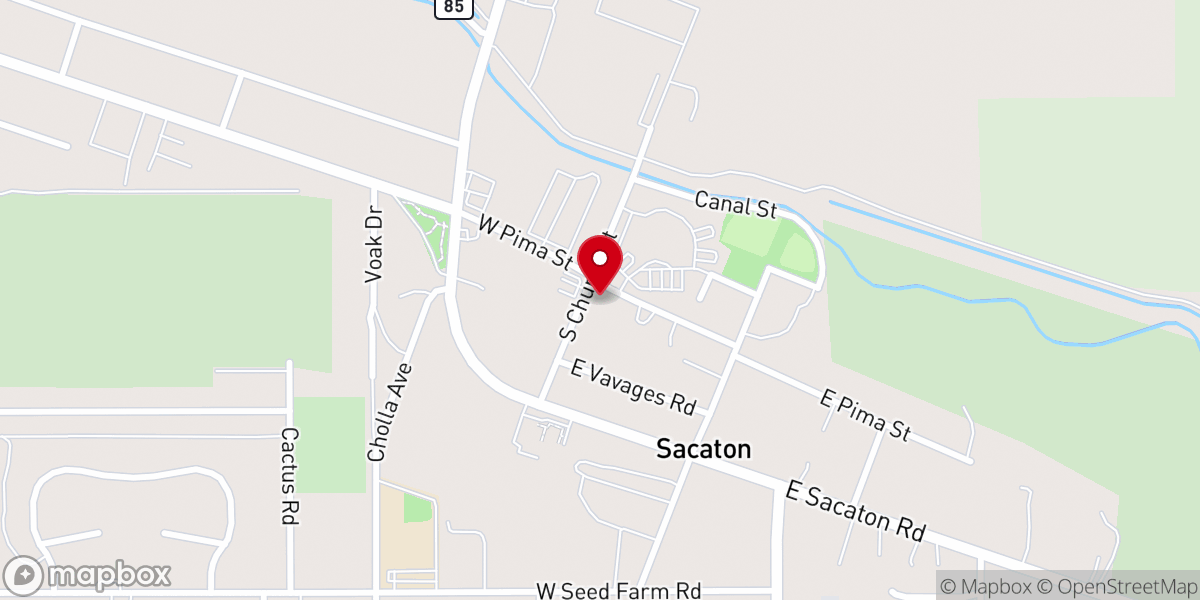 Map showing location of First Presbyterian Church