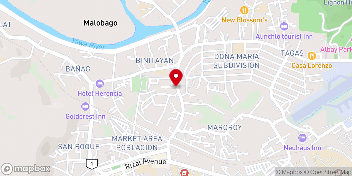 Map showing location of The Kingdom of Jesus Christ the Name above every name, KLC of Albay