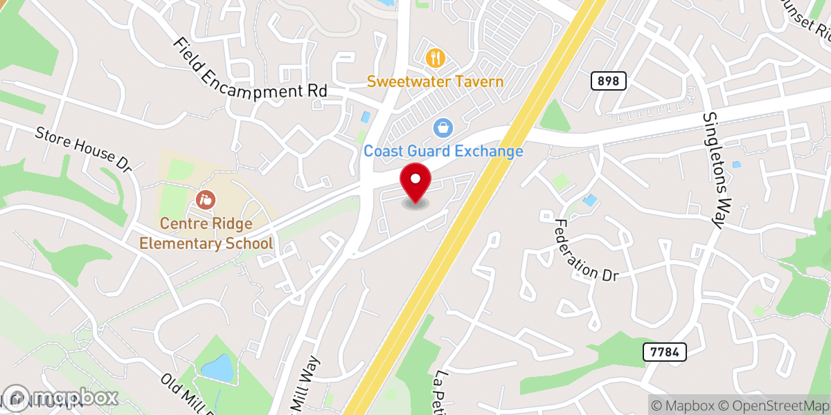 Map showing location of Centreville United Methodist Church