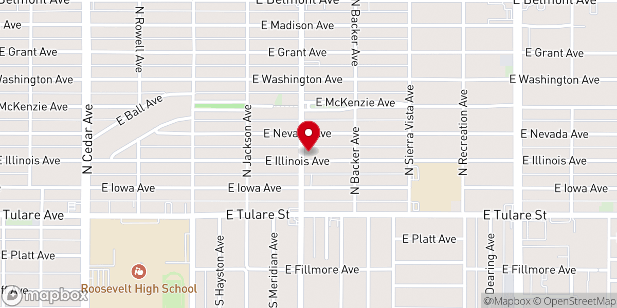 Map showing location of Sierra Vista United Methodist Church