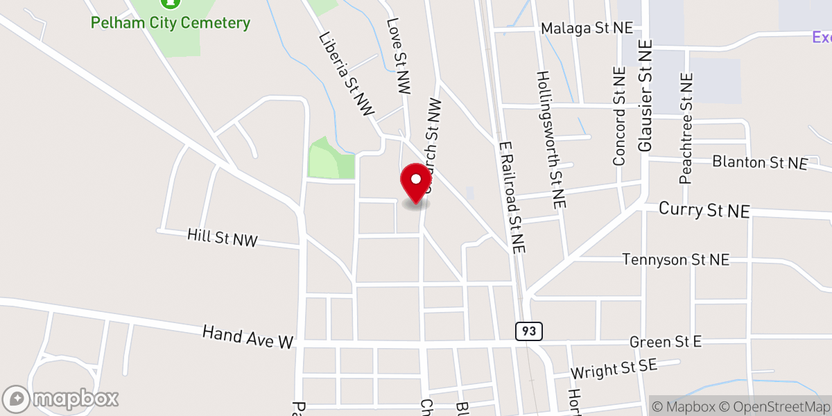 Map showing location of Village Package Store