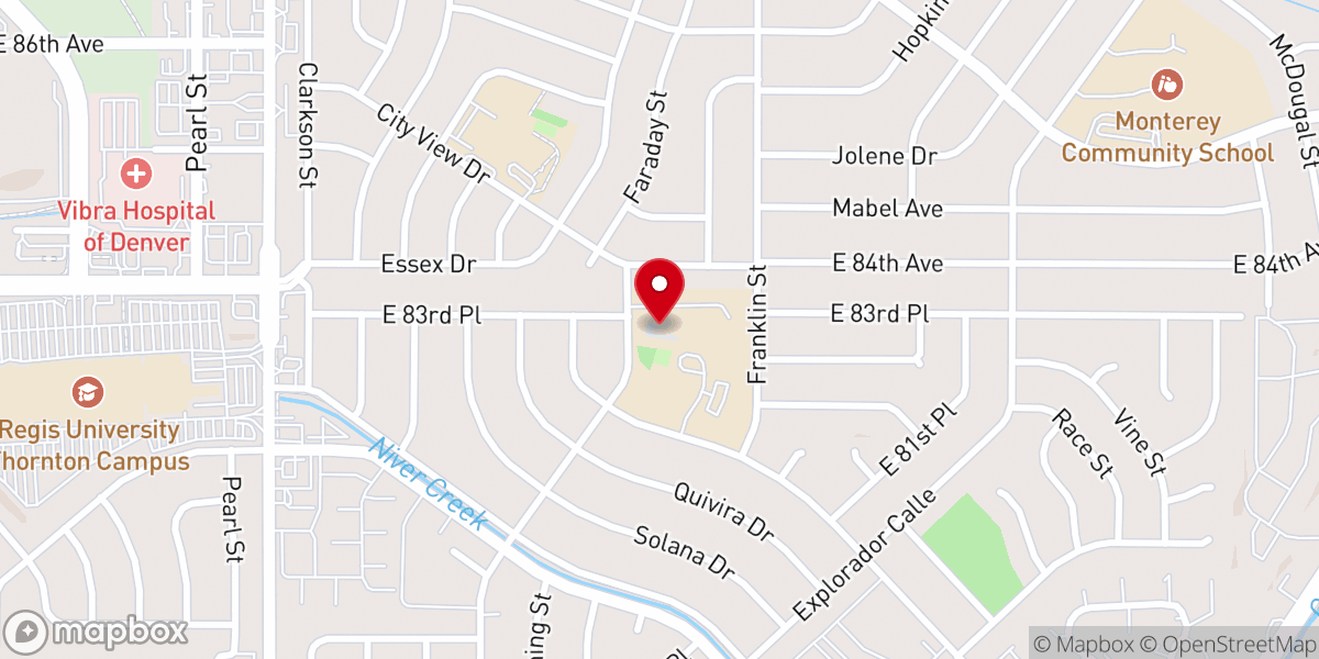 Map showing location of Harmony of Hope Church