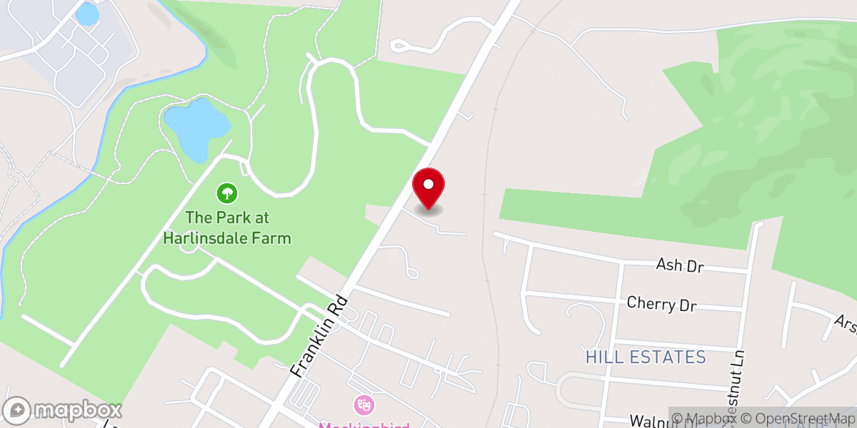 Map showing location of Franklin church of Christ