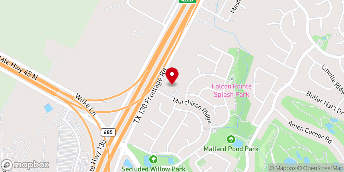 Map showing location of Point of Grace Lutheran Church
