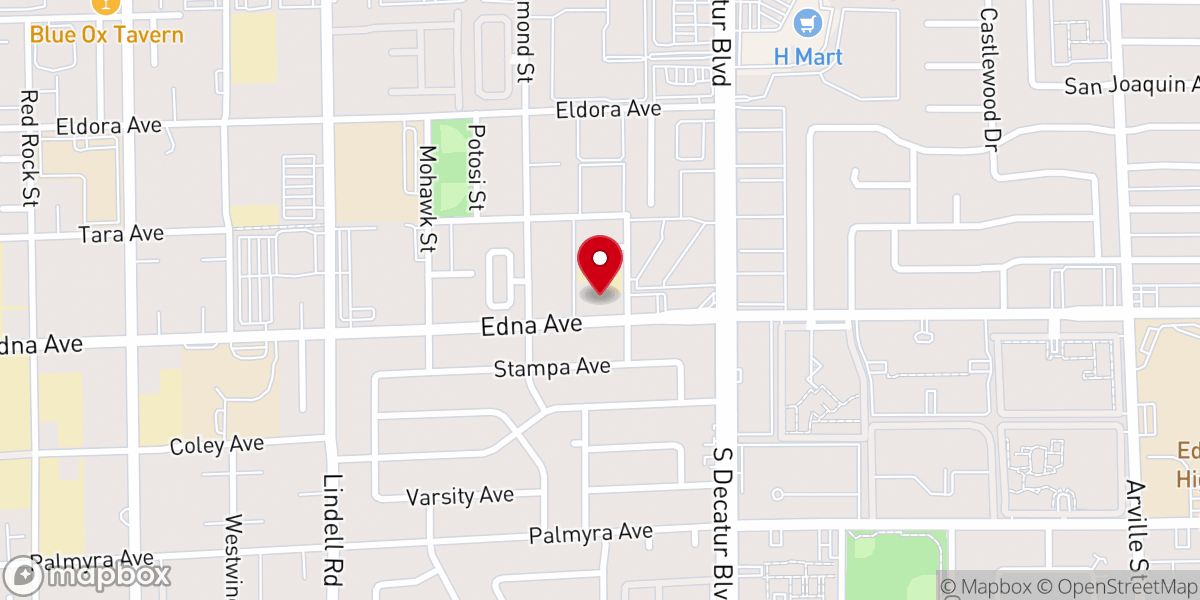 Map showing location of The Church in Las Vegas