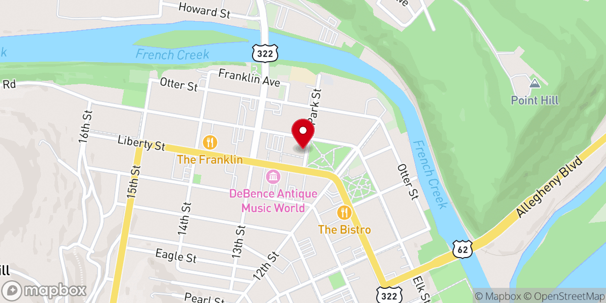 Map showing location of Lupher Chapel