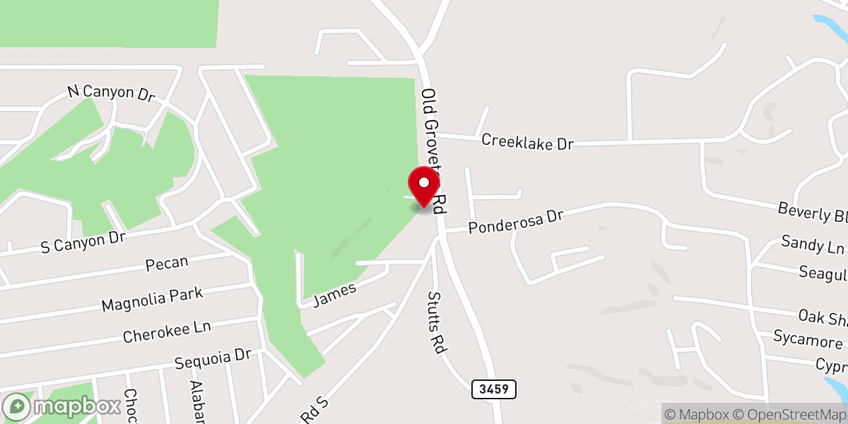 Map showing location of Revival Center Church of God