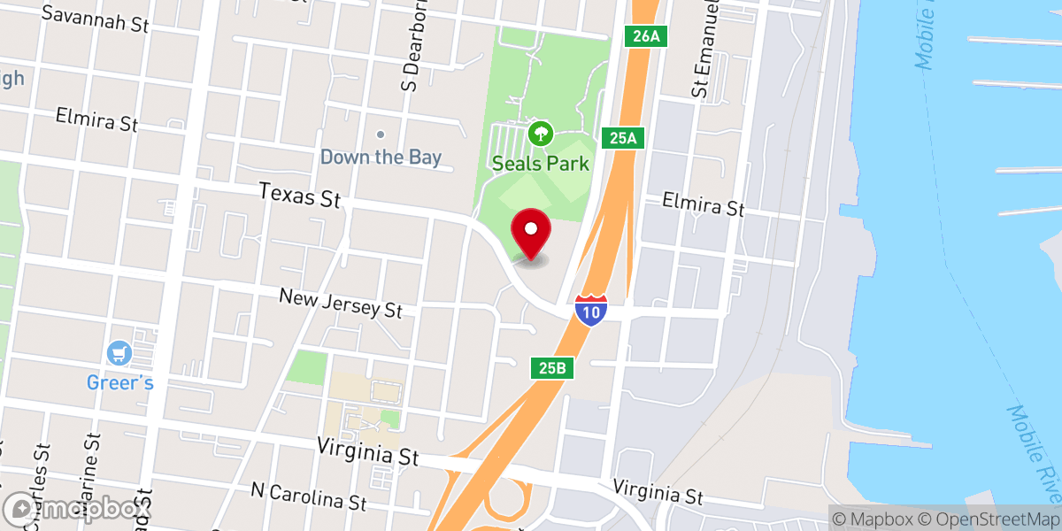 Map showing location of Mt Pleasant Missionary Baptist Church