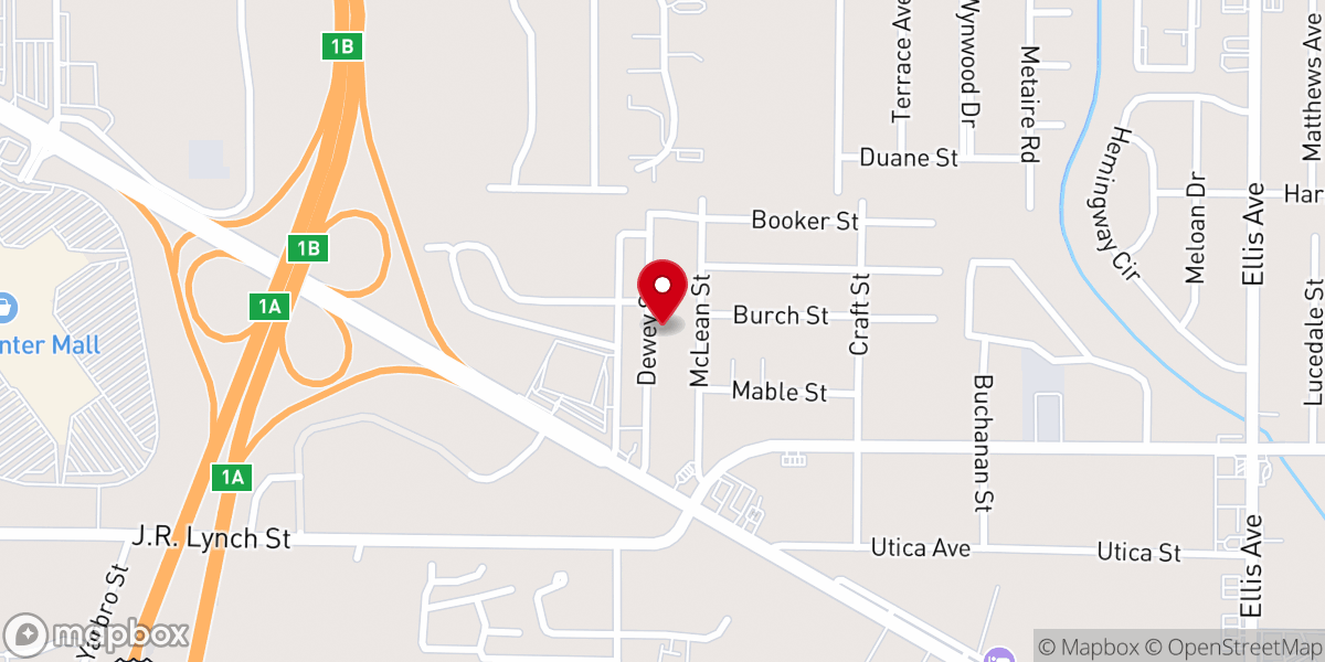 Map showing location of Fairfield Missionary Baptist Church