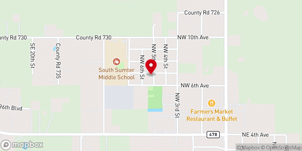Map showing location of Church of God CLC