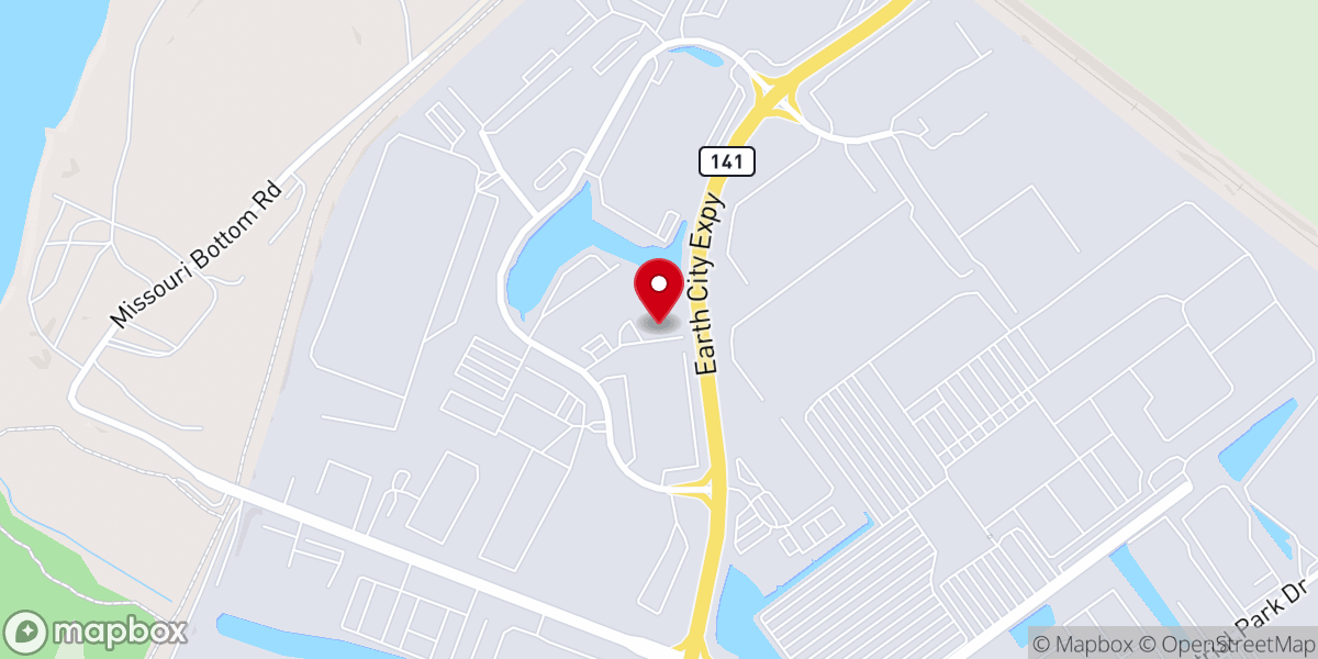 Map showing location of St Louis Area Foodbank