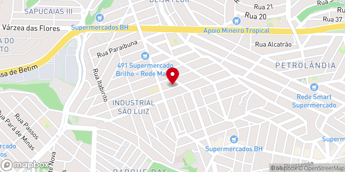 Map showing location of Primeira Igreja Batista