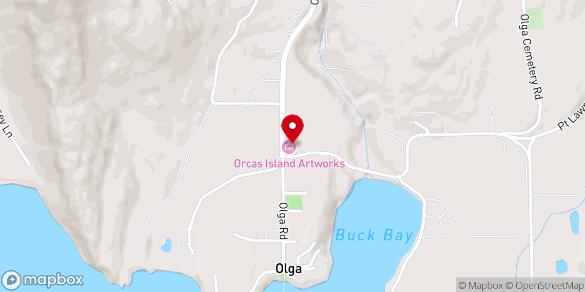 Map showing location of Orcas Island Artworks