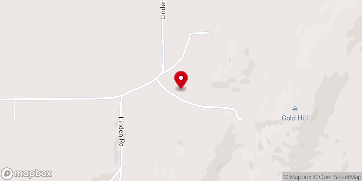 Map showing location of Gold Hill Church