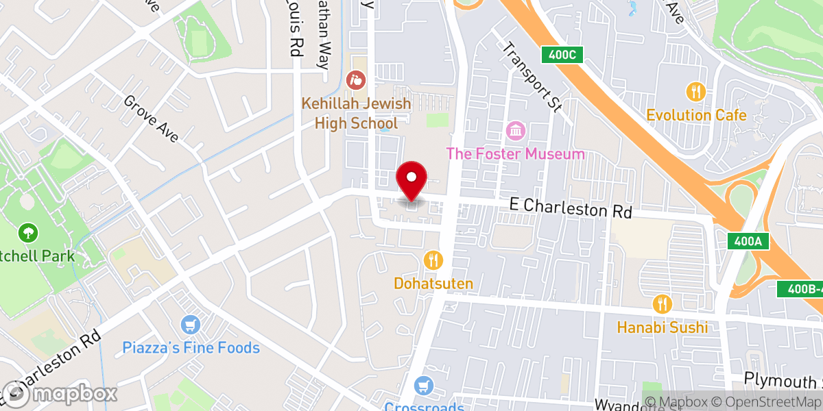 Map showing location of The Church in Palo Alto