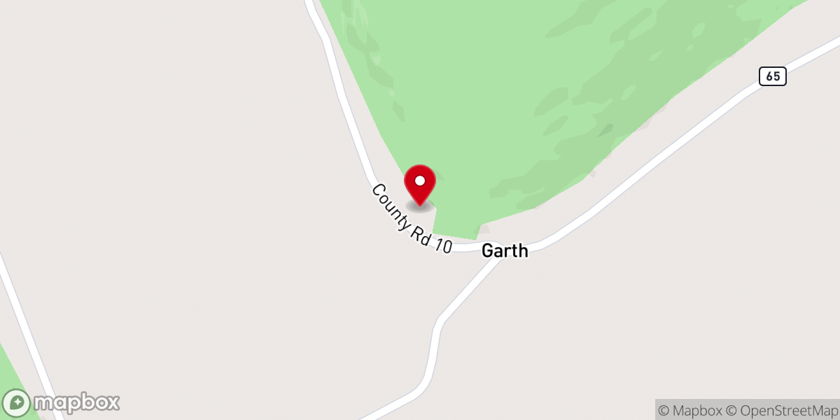 Map showing location of Garth Church of God