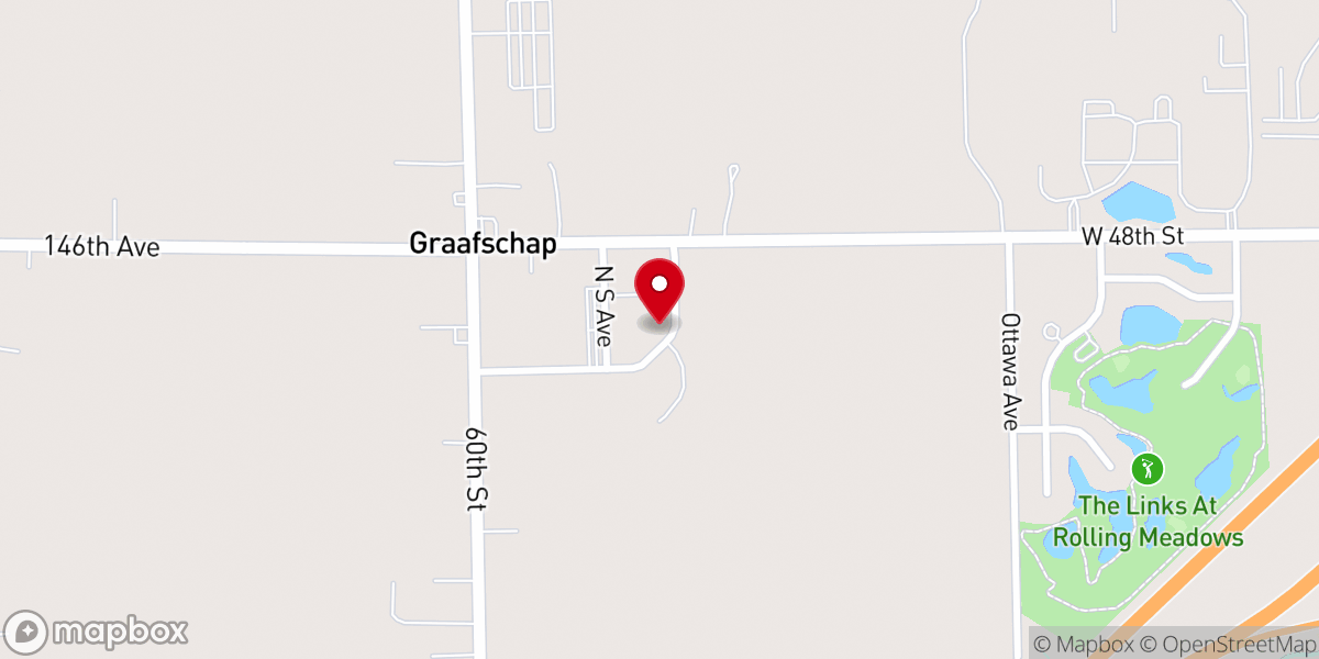 Map showing location of Graafschap Christian Reformed Church Historical Marker