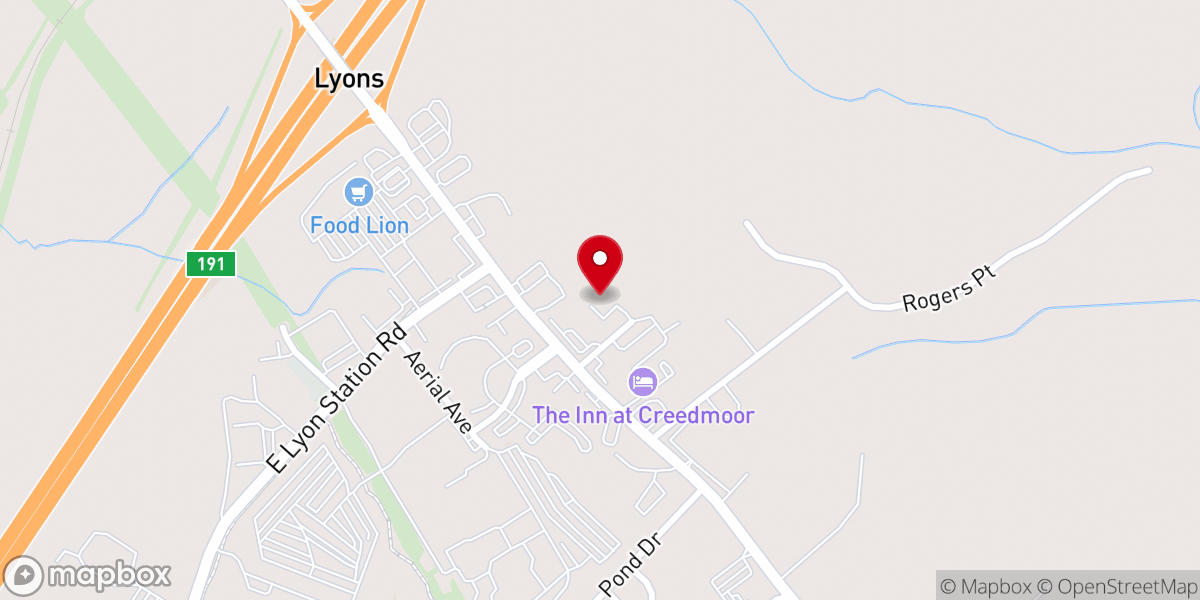 Map showing location of Open Arms Fellowship
