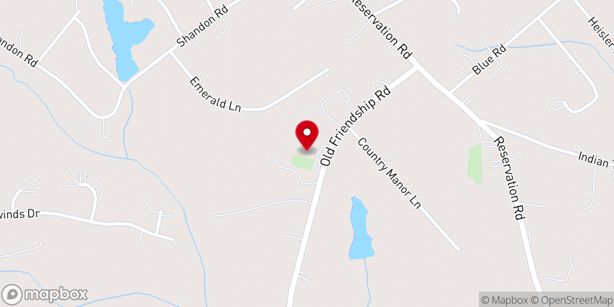 Map showing location of Friendship United Methodist Church