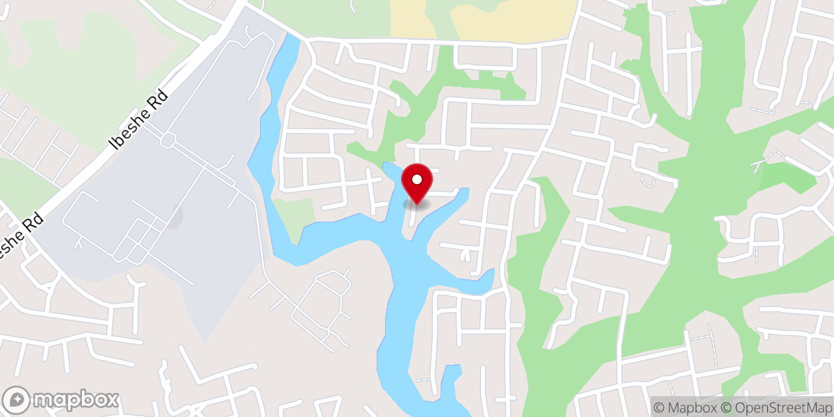Map showing location of St Francis catholic church Igbo agbowa ibeshe ikorodu