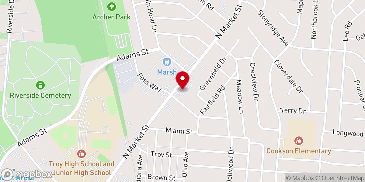 Map showing location of Living Word Fellowship Church