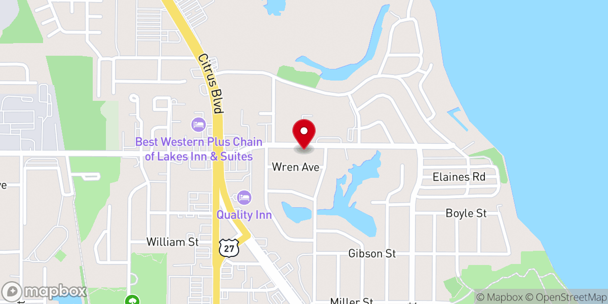 Map showing location of Christ United Methodist Church