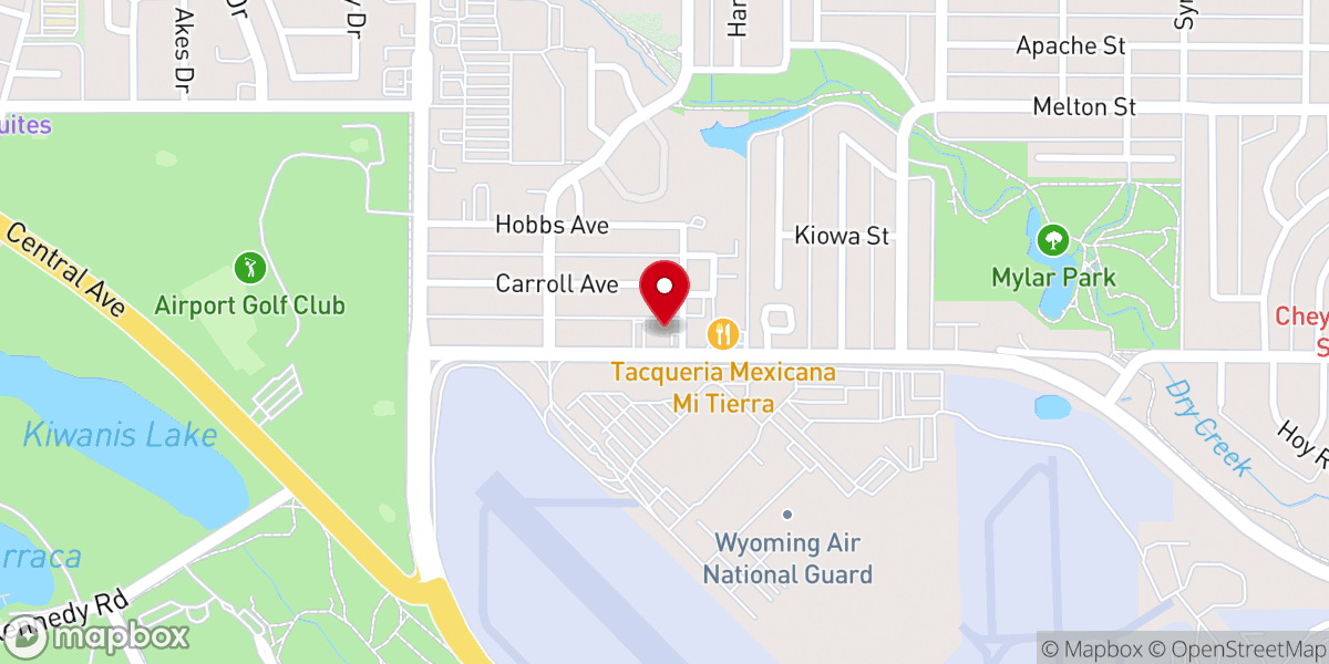 Map showing location of St. Peter's Church Cheyenne