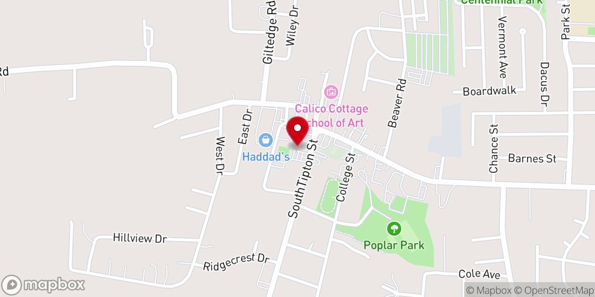Map showing location of Munford United Methodist Church