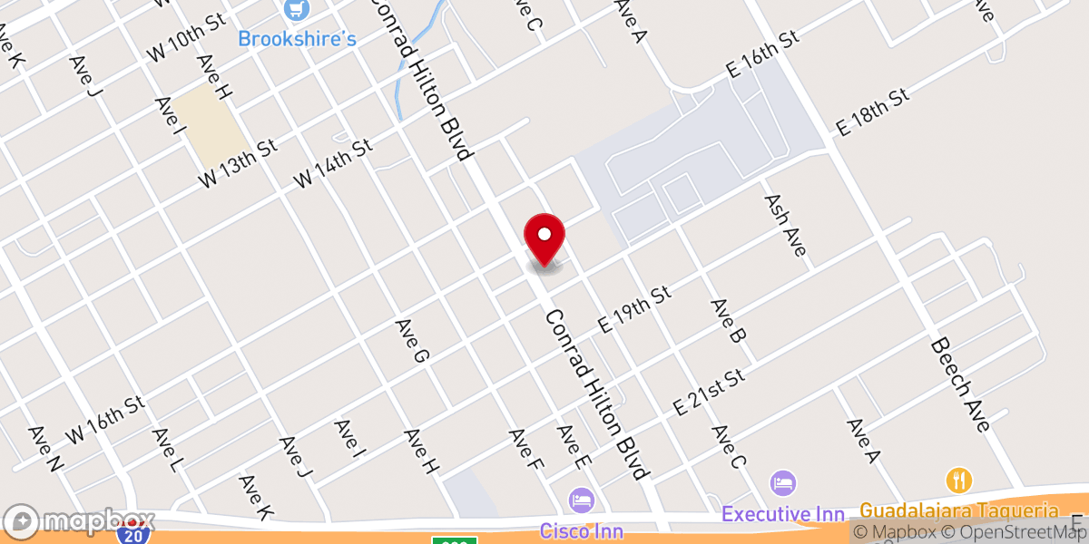 Map showing location of Redeemer Lutheran Church