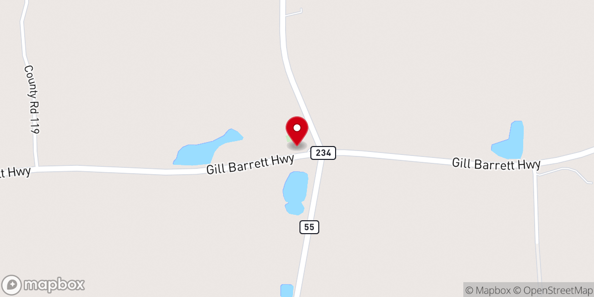 Map showing location of Saint Luke Missionary Baptist Church