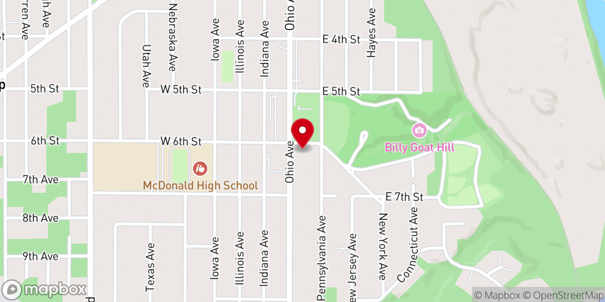Map showing location of Woodland Park United Methodist