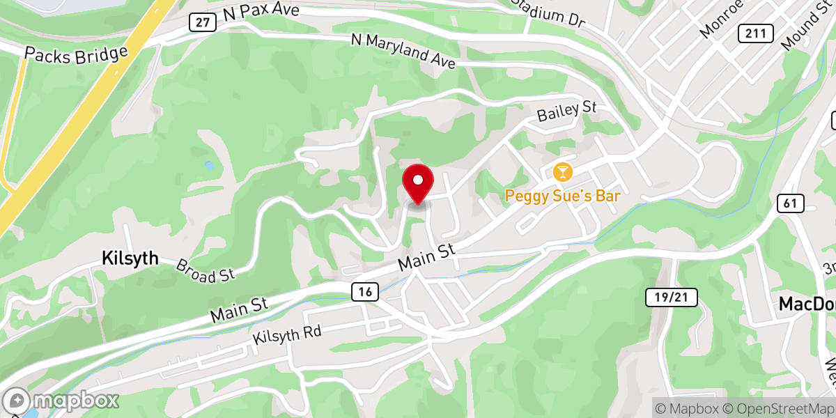 Map showing location of Mt Hope Church of God