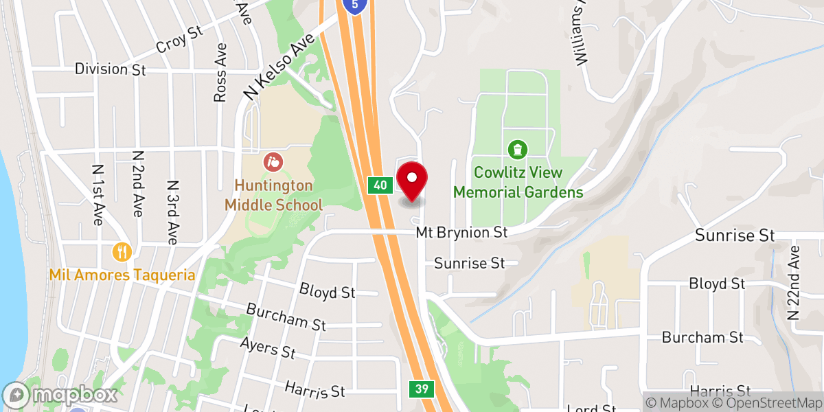 Map showing location of Reign Church - Kelso