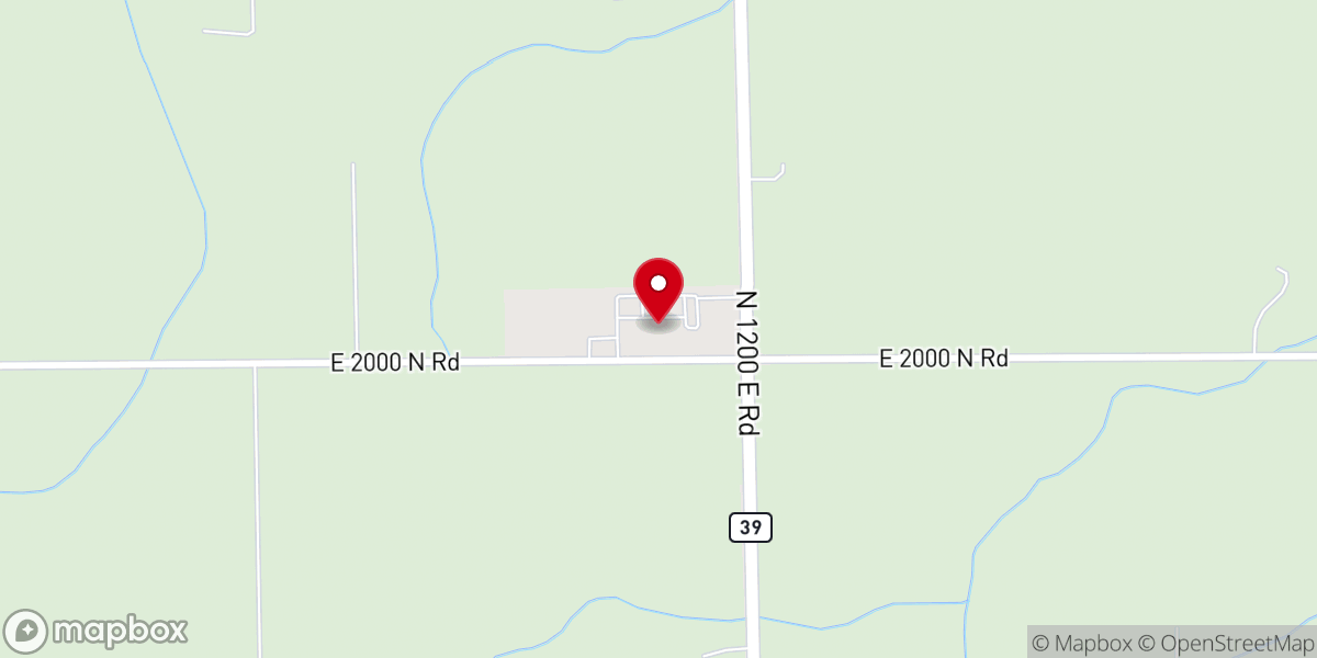 Map showing location of East White Oak Bible Church