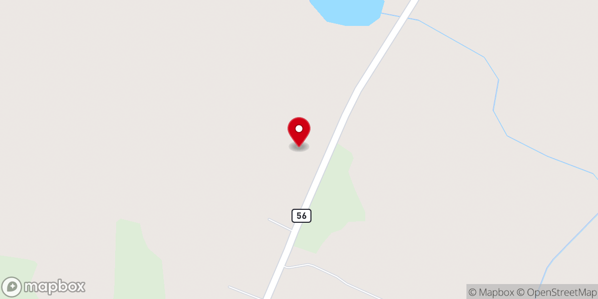 Map showing location of Thomas Hill Church