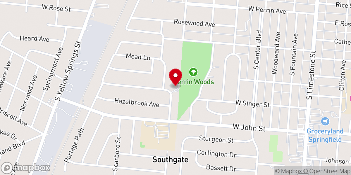 Map showing location of Trydestone Missionary Baptist Church