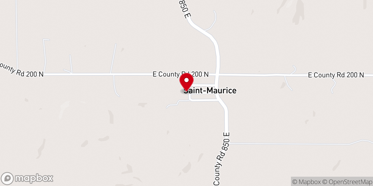 Map showing location of Saint Maurice Catholic Church