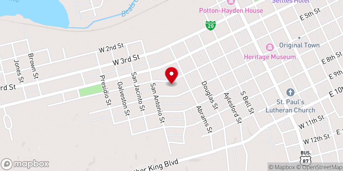 Map showing location of Salvation Army