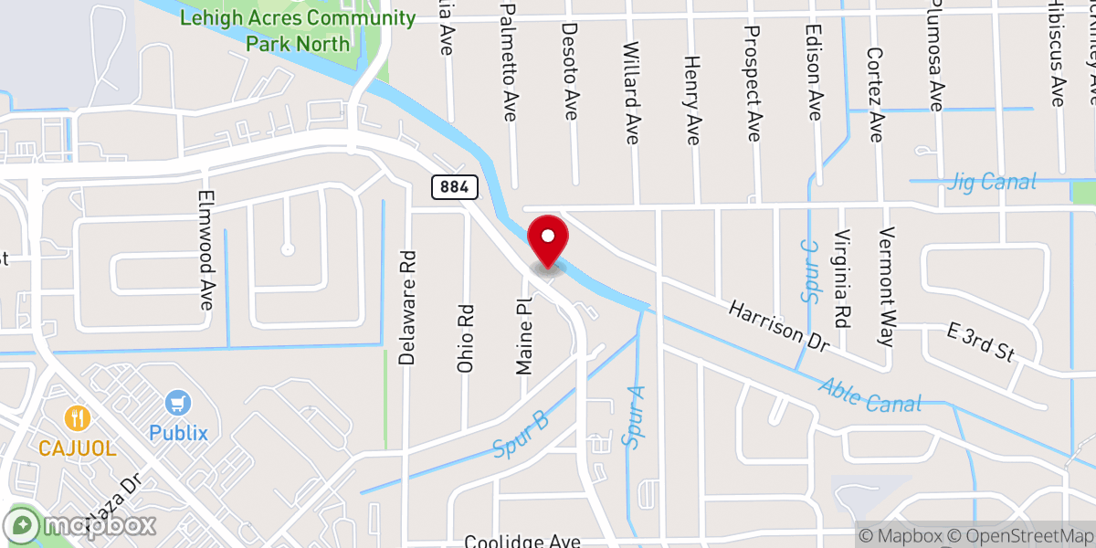 Map showing location of Iglesia Pentecostal Monte Horeb-Maranatha