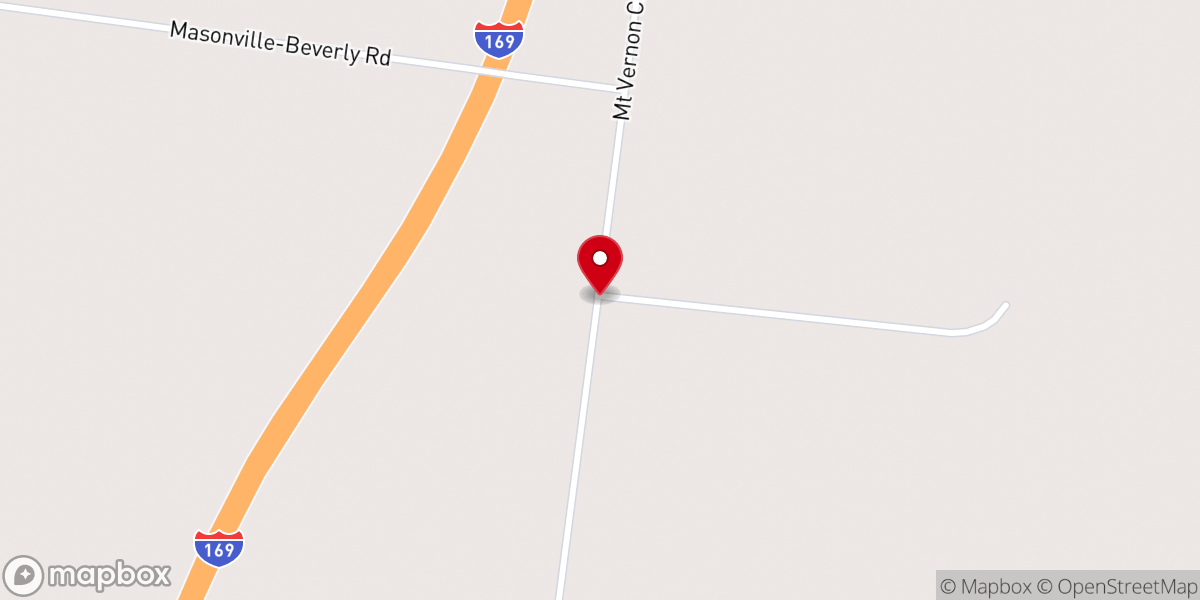 Map showing location of Mt Vernon Baptist Church