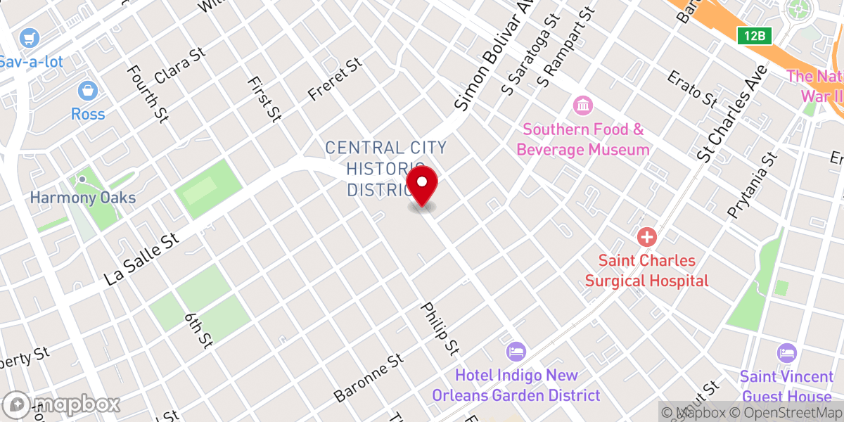 Map showing location of Second King Solomon Baptist Church