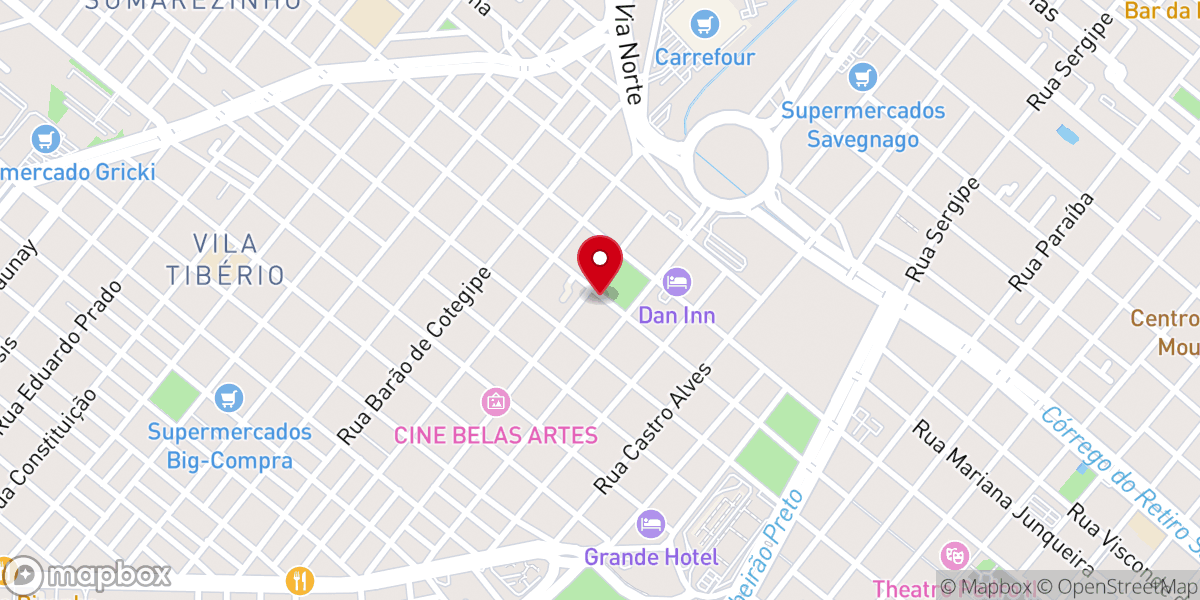 Map showing location of Santuário Nossa Senhora do Rosário