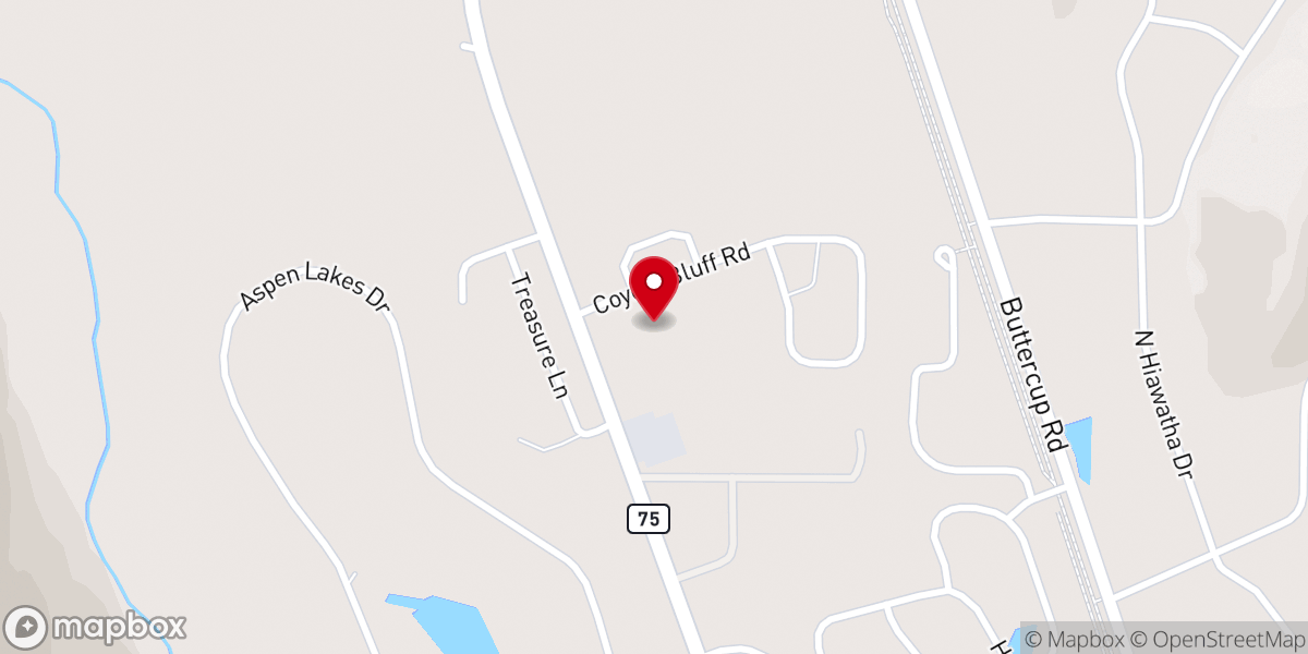 Map showing location of Calvary Bible Church