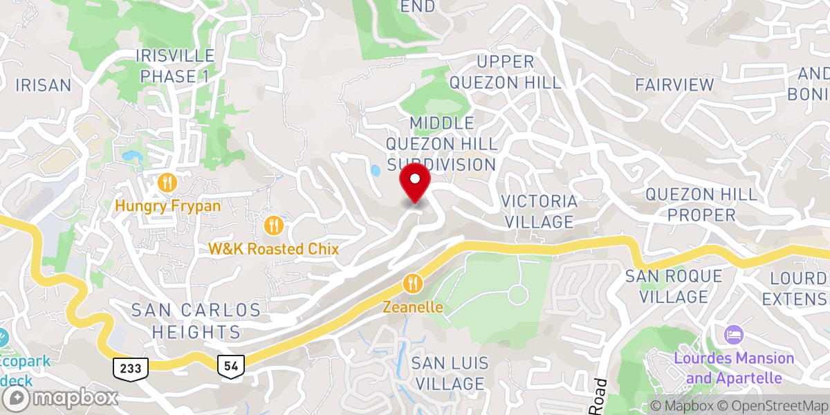 Map showing location of Cordillera Highlands Baptist Church - Baguio City