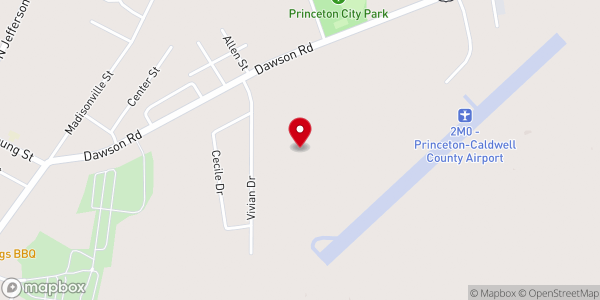 Map showing location of Christ Tabernacle Church