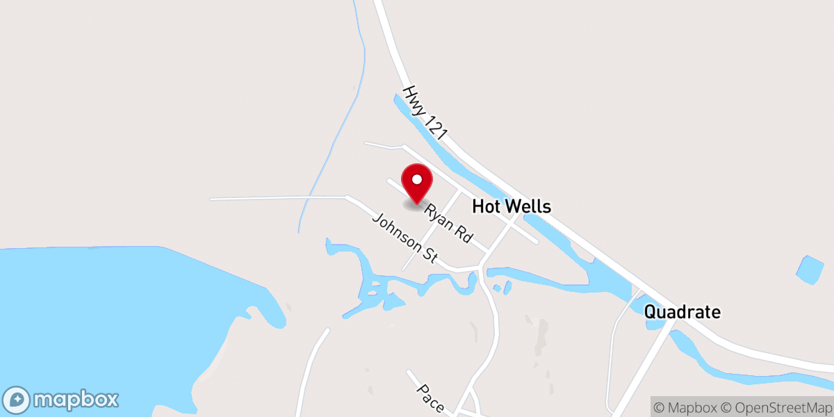 Map showing location of Laurel Hill Baptist Church