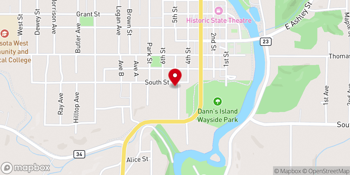 Map showing location of Our Redeemer Lutheran Church
